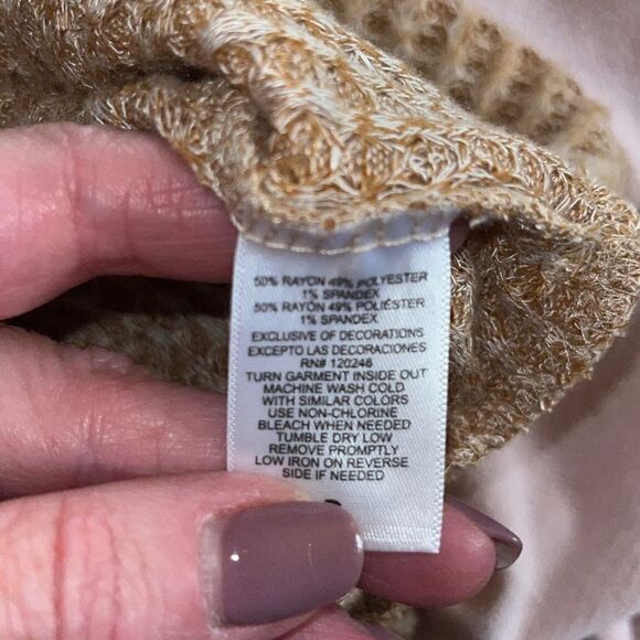 Wallflower light brown drawstring waffle sweater XL - Picture 6 of 6